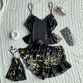 SFY-YH5010 Factory Direct Price Two Piece Women Set Silk Comfortable Night Gown Elegant Mature Sleepwear Pajamas