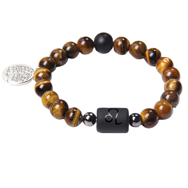 News Hot Sale 8 mm Beaded Bracelets Jewelry Sign Tiger Stone Bracelet for Unisex