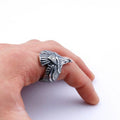 Fashion Korean Personality Jewelry Retro Adjustable Opening Ring Exaggerated Punk Eagle Ring for Men