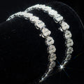 Handcrafted Heart Tennis Link Chain Bracelet 7MM Emerald Cut VVS Moissanite Diamond Necklace Iced Out Fine Jewelry for Woman