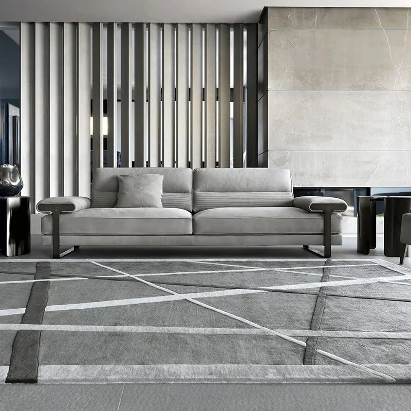 Italian Latest Design Fabric Sofa Modern Home Furniture Living Room Sofas Luxury 2 Seater Grey Sofa Furniture
