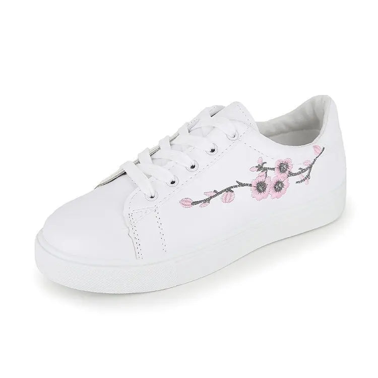 New Hot Selling 2 Color Cheap Price Embroidery Shoes and Sneakers for Women