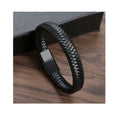 Leather Rope Woven Customized Men Magnetic Bracelet Fashion Accessories Jewelry Stainless Steel Leather Bracelet for Men