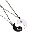 Simplicity Stainless Steel Moon Stars Pendant Necklace Retro Lovers Necklace for Men Women Spiritual Party Holiday Gift Jewelry
