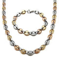 Personalized 18K Gold Plated stainless steel necklace HipHop 9mm Coffee Bean Nose Pig Women men Necklace