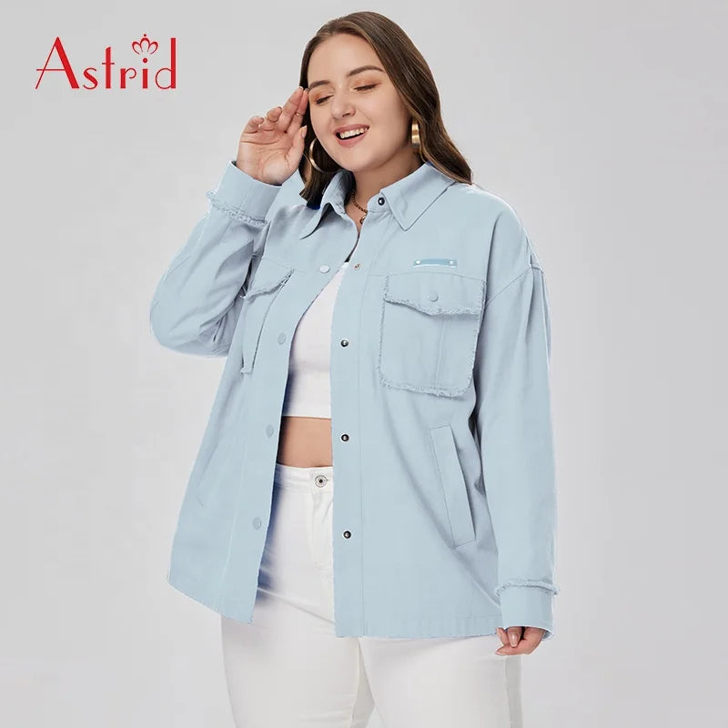 2023 Fashion Green Denim Jacket Ripped Jean Jacket Women With Three-quarter Length Sleeves Ladies Trench Coat