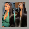 Wholesale Hd Lace Wig 100% Virgin Human Hair Pre Plucked Peruvian Straight Long Human Hair Wigs for Black Women