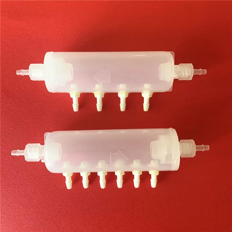 6 Connector White UV Ink Circulation Splitter Filter for epson XP600 4720 5113 Printhead Printer Ink Circulation Buffer Bottle