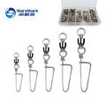 Solid Welded Rings Strong Ball Bearing Swivels Fishing Snap Swivel Connector Seawater Swivels Fishing Tackle