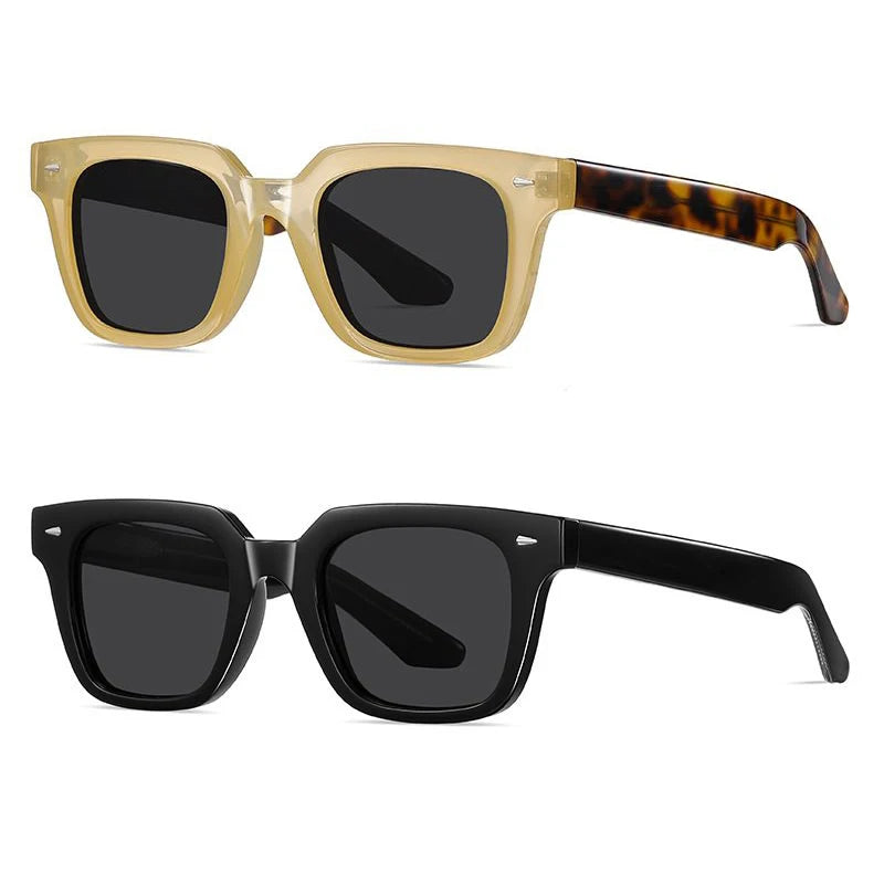 LBAshades S31105 Acetate Polarized Shades Fashionable Driving Sunglasses Anti-blue Light Glasses TR90 square Sun Sunglasses