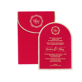 Craft Supplies Suede Wedding Invitations Luxury Elegant Glitter Paper Wedding Cards