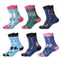 New Style Purple Colored Men Socks Fantasy Socks Teen Tube Girl Cut Animal Socks With Dog Bear Pattern