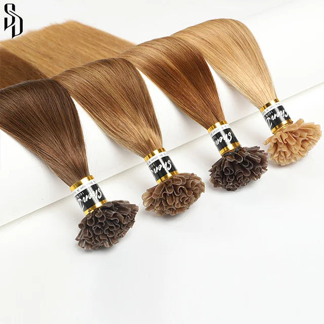 Wholesale Remy Human Hair Extension Ombre U Tip Vendors Bulk Hair for U Tips Curly Cuticle Aligned Virgin U Tip Hair Extension