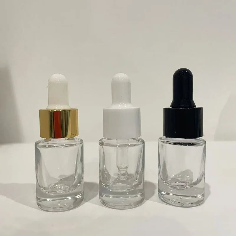 Customize Color Wholesale 2ml 5ml Transparent Essential Oil Essence Clear Glass Bottle