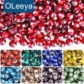 OLeeya Factory Wholesale 400 Colors Stones Satin Colors Glass Flat Back Crystals Non Hot Fix Rhinestones for Nail Art Decoration MegaBDM