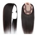 20inch Natural Human Hair Topper Female Top Hair Thin Breathable White Hair Cover Long Straight Wig Topper