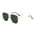 Fashion Trend Polarized Customizable Titanium Sunglasses Unisex Retro Gold Frame