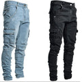 Rainbow Spray Wholesale New Arrival Denim Oversize Trousers Elastic Multi Pocket Distressed Skinny Pantalones Stacked Jeans Men