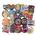 Embroidery Daisy Flower Patches Colorful Eyes Embroidered Decorative Patches Bock Band Patches