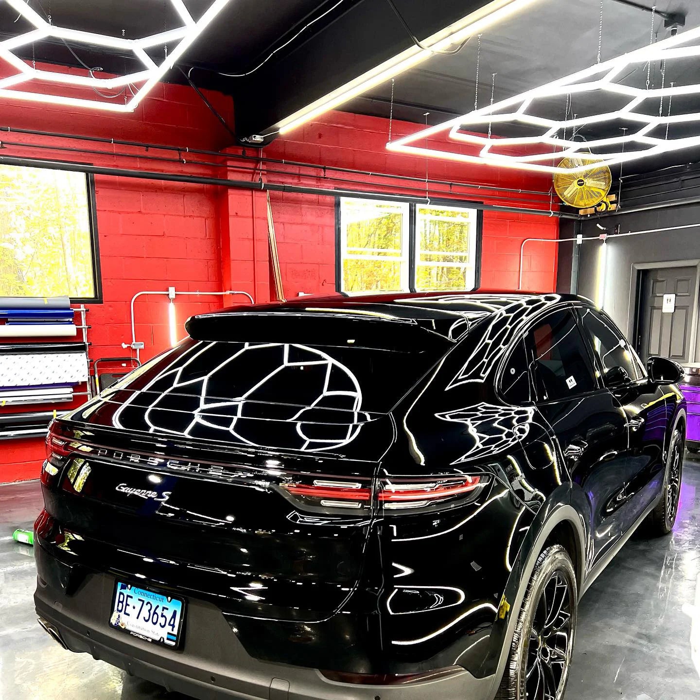 Hexagon LED Light for Car Wash and Detailing Bright Garage Lighting Solutions