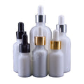 OBROU 10ml 15ml 20ml 30ml 50ml 100ml Cosmetic Packing White Ceramic Essential Oil Dropper Bottles with Pipette