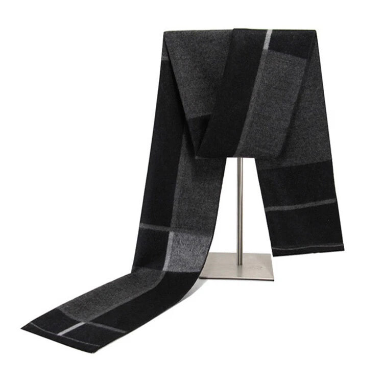 Casual Winter Pashmina Scarf and Shawl for Men Thick Traditional Plain Color Accessory