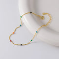 925 Sterling Silver Enamel Coloful Bead Simple Hand Fashion 18K Gold Plated Jewelry Bracelets for Women