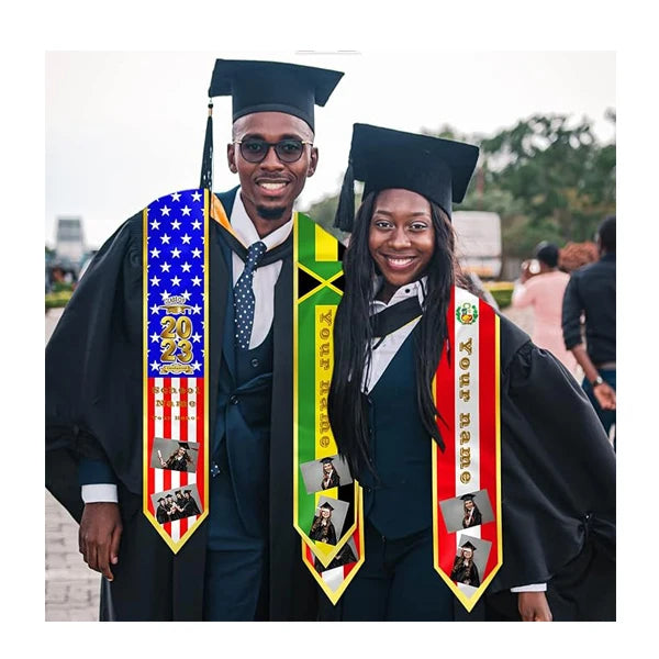 Graduation Stole Country Flag Congratulations Graduation Sash Class of 2024