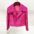 Factory Wholesale Newest 2023 Star Style Designer Blazer Women's Beaded Floral Jacquard Trimmed Jacket