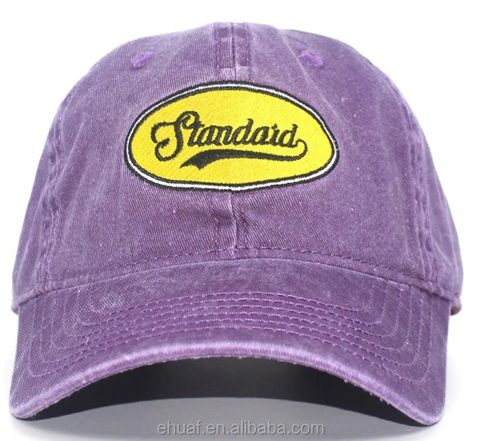 Embroidered Buckle Closure 100% Cotton Pigment Dyed Low Profile Dad Hat Six Panel Cap