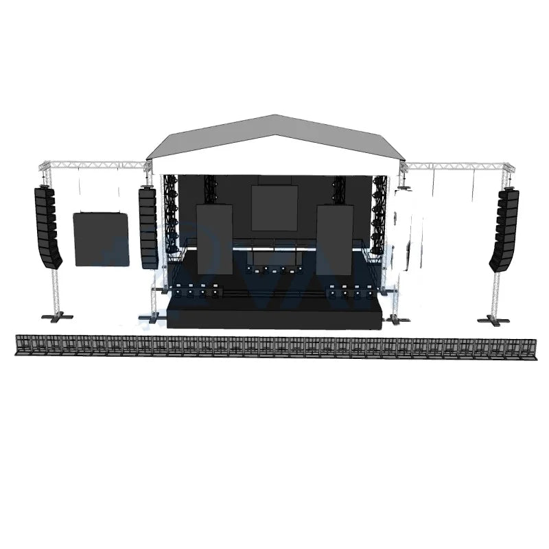 Aluminum Screw Truss With Electric Hoist TUV Certified for Events and Lift Tower Screw Truss Bolt Truss
