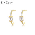 CZCITY CZ Jewelry Sterling Silver Hook Earing Gold Statement 2025 Hoop Plated Large Earring