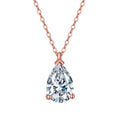Jewelry Factory Wholesale 4A Cubic Zircon Waterdrop Pendants 925 Sterling Silver Minimalism Necklace for Women