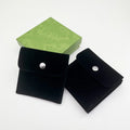 Ready to Ship Black Thick Velvet Falp Jewelry Package Pouch in Stock Velvet Jewelry Pouch for Earring Necklace