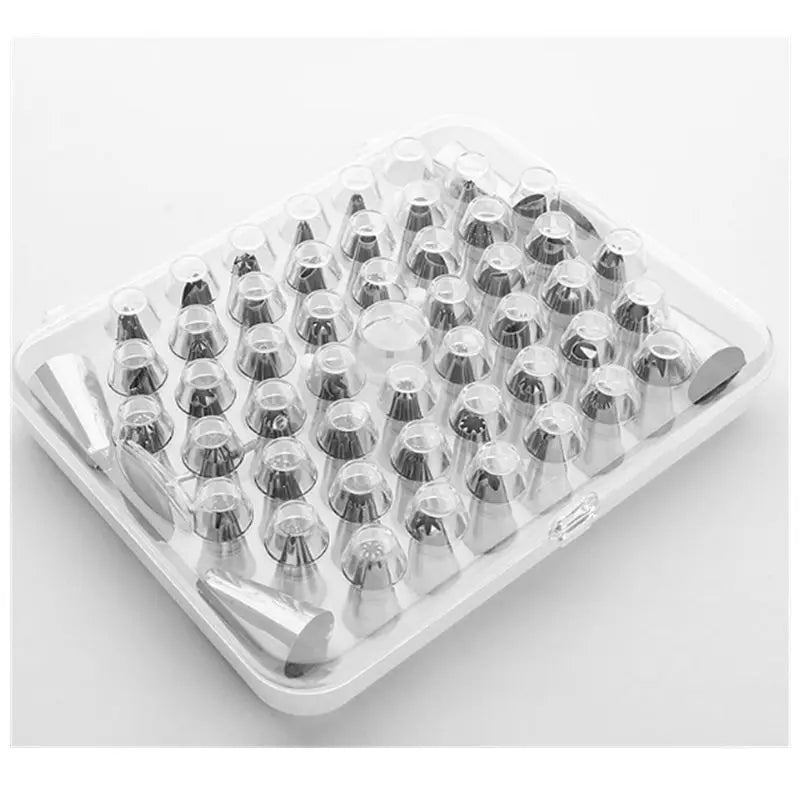 Lixsun 52PCS Stainless Steel Cakes Nozzles Decorating Icing Piping Nozzles Set Tips Sets / Cake Decorating Tips Set