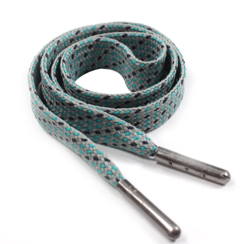 Factory Direct Flat Nylon Drawcord Blue Hoodie String Cord Custom Drawcords Colorful Sports Laces