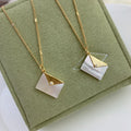 Fashion Gift Jewelry Personalized Natural Shell Envelope Necklace Choker for Women