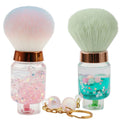 Custom LOGO Portable Travel Size Pink Water Blue Foundation Makeup Brush Kabuki Facial Beauty Powder Blush Cosmetic Nail Brushes