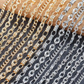 C219 1m/lot 18K Gold Rhodium Plated Copper Nickel Free DIY Jewelry Link Chain for Bracelet Necklace Making for Gift Wedding