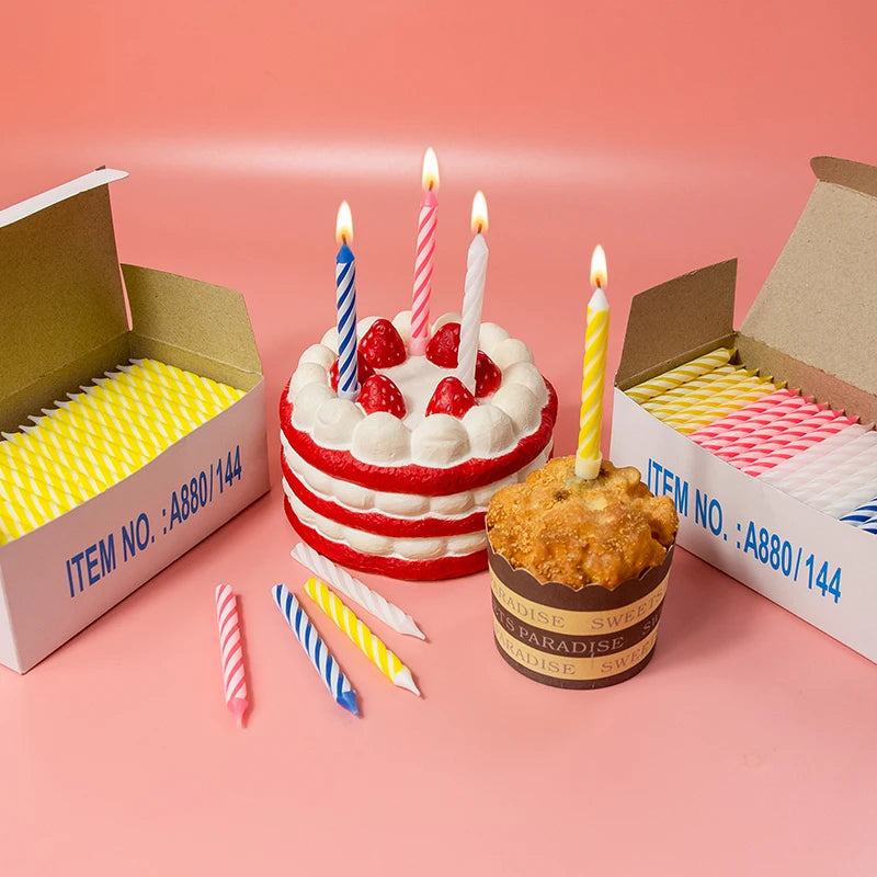 Birthday Candles Manufacturer Dia7.8*H80mm Spiral Birthday Cake Candle for Cupcakes
