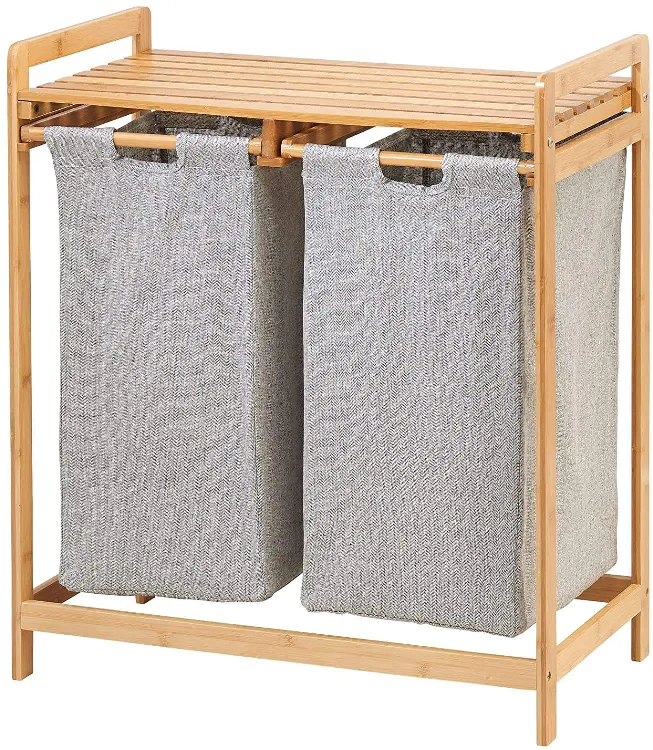 Cestos Ropa Sucia Dirty Cloth Basket Wholesales Custom Clothing Storage Portable Hamper Bamboo Laundry Basket With Shelf Legs