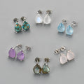 SS219S Drop Moonstone Solid Sterling Silver Designer Statement Engagement  2022 Luxury Earrings