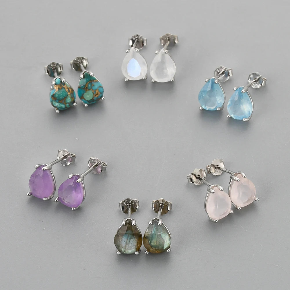 SS219S Drop Moonstone Solid Sterling Silver Designer Statement Engagement  2022 Luxury Earrings