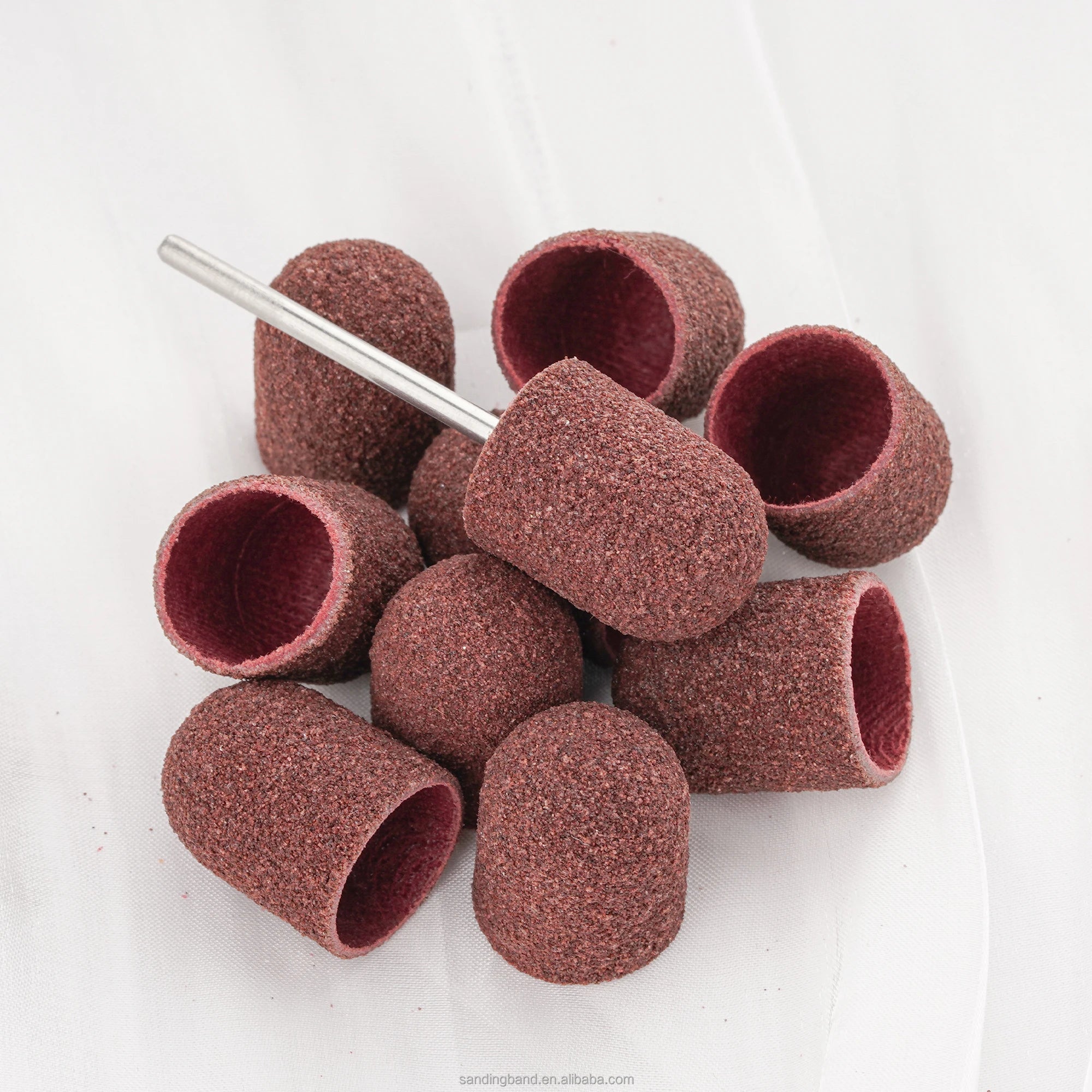 50pcs/bag Brown Electric Callus Remover Nail Drill Polishing Accessories Pedicure Sanding  Caps