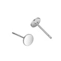 Simple Jewelry Pure Silver Round Stud Earrings Women Stud