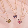 2023 New Arrival Pendant Necklace Simple Gold Chain Necklace Trendy Alloy Butterfly Necklace for Women Girls
