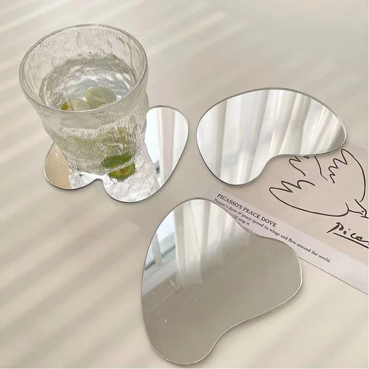 Decorative Acrylic Mirror Coaster for Coffee Shops Mats & Pads Heat Insulation Pad