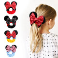 2025 Christmas Women Kids Big Mouse Ear Hair Bundles Tie Band Boutique Store Bling Sequin Glitter Princess Hair Bows