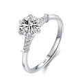 JZ1538 Women's Sterling Silver 925 Eternity Ring Cubic Zircon Diamond Engagement & Wedding Jewelry for Parties