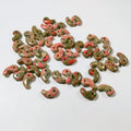 HZ Newest Crystal Gemstone Unakite Jade Magatama Pendant